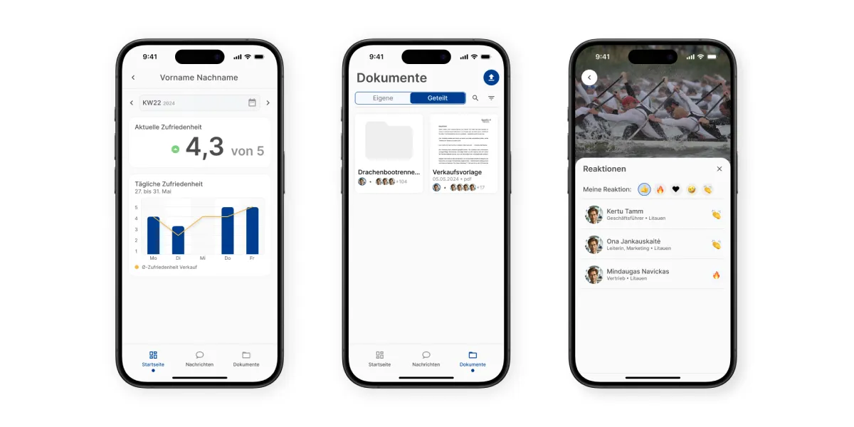 Mockups der EASTCON App